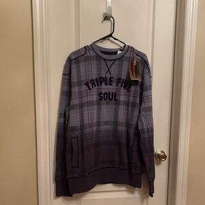 Triple Five Soul Men's Crewneck Sweater - Gray and Purple